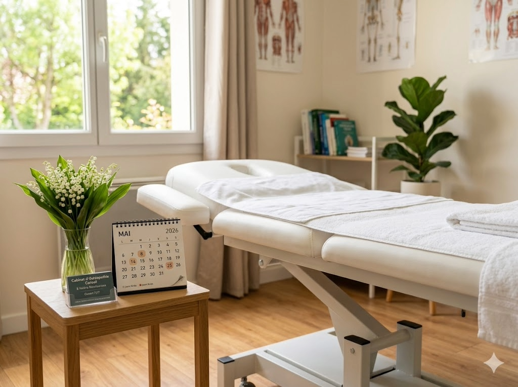 Cabinet ostéopathie Corbeil-Essonnes ouvert jours fériés mai